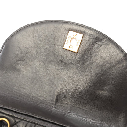 マトラッセ バックパック リュックサック ラムスキン ブラック ゴールド金具 シャネル