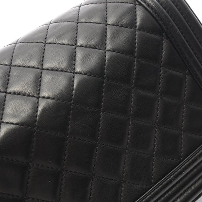 ボーイシャネル チェーンショルダーバッグ ラムスキン ブラック シルバー金具 シャネル