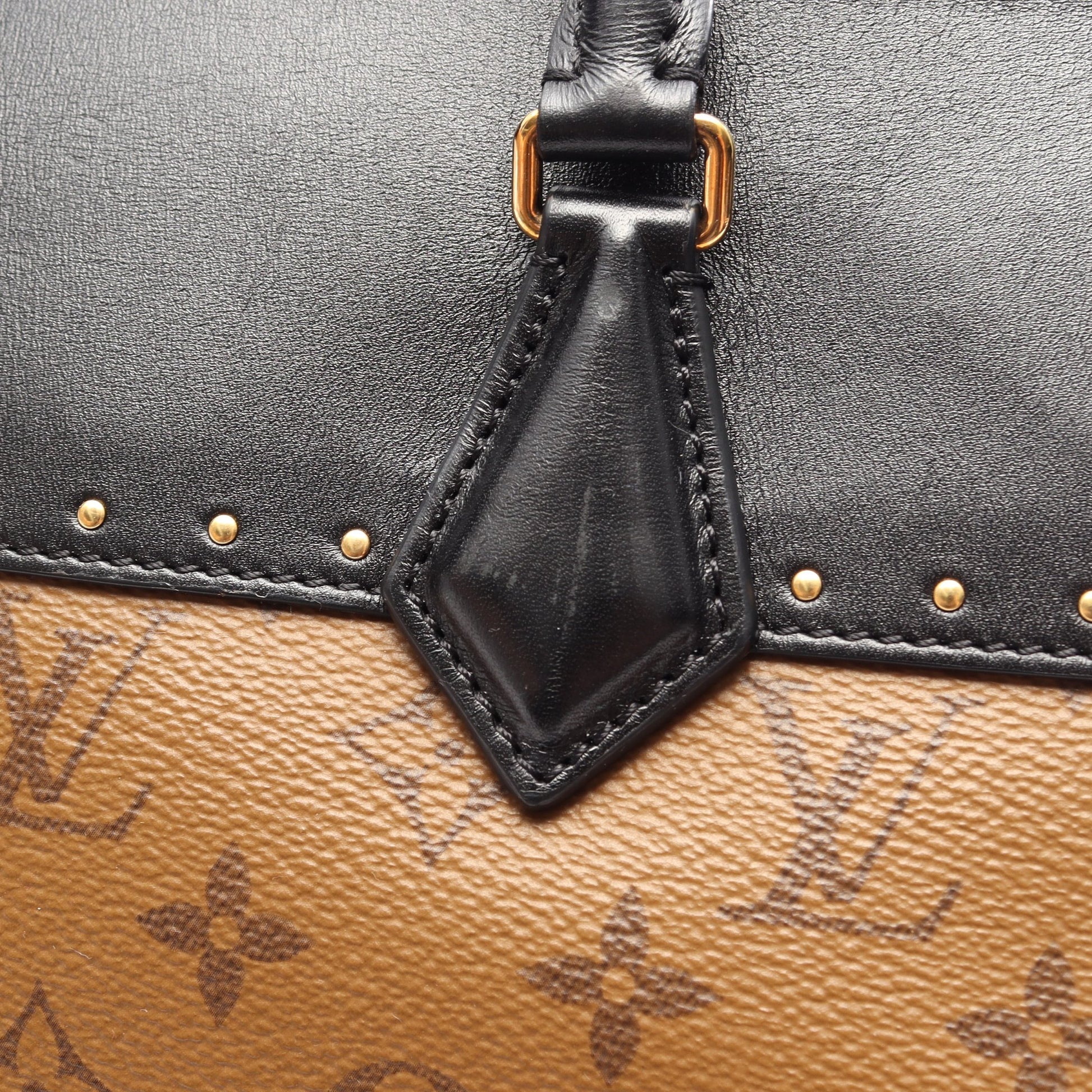 シティ マル モノグラムリバース 2WAY ハンドバッグ PVC レザー ブラウン ブラック ルイヴィトン バッグ LOUIS VUITTON