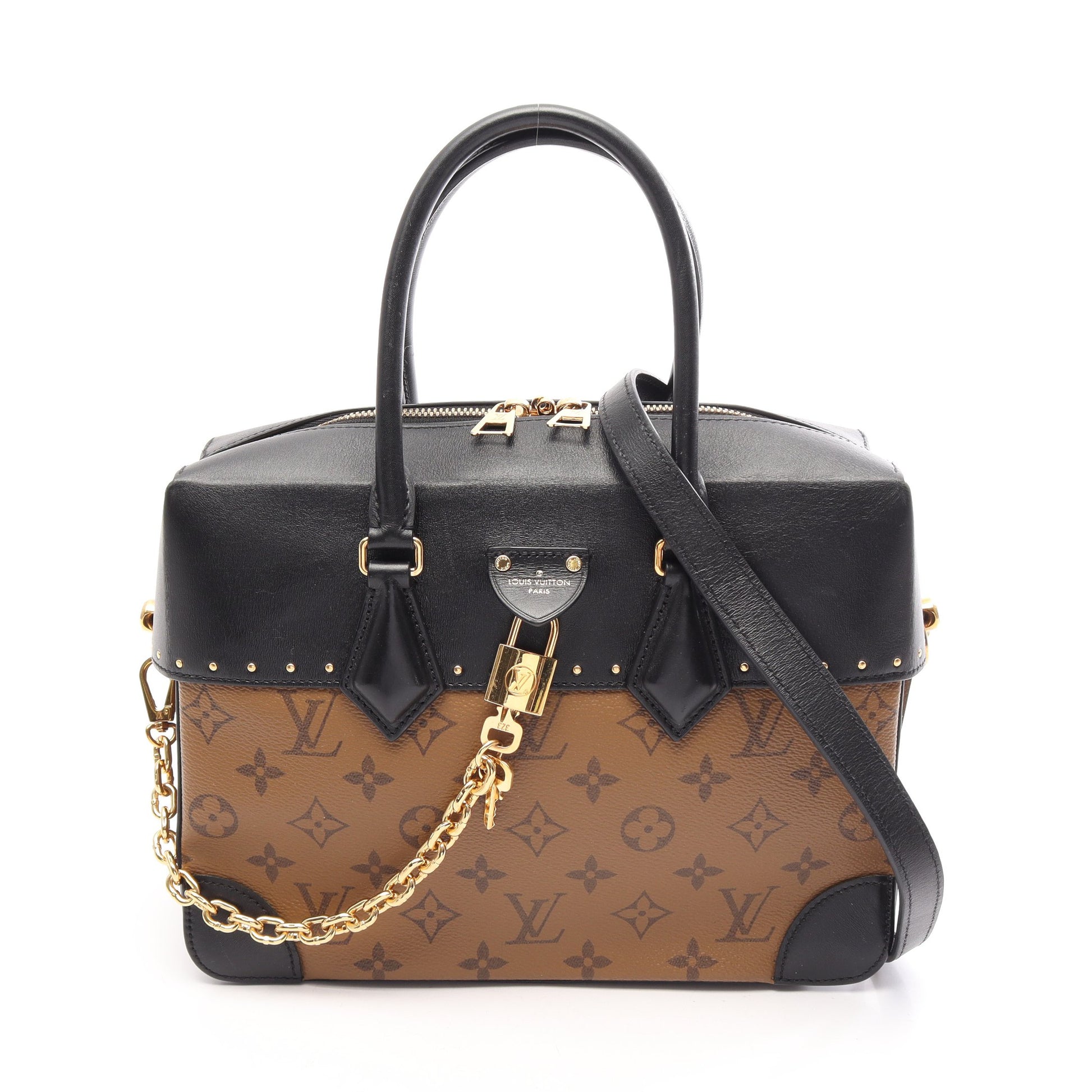 シティ マル モノグラムリバース 2WAY ハンドバッグ PVC レザー ブラウン ブラック ルイヴィトン バッグ LOUIS VUITTON