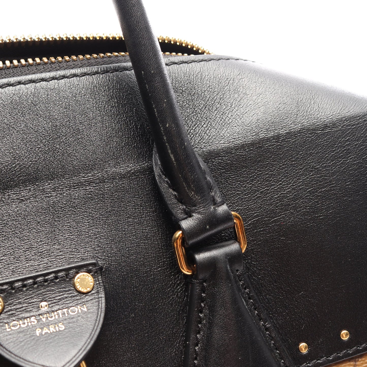 シティ マル モノグラムリバース 2WAY ハンドバッグ PVC レザー ブラウン ブラック ルイヴィトン バッグ LOUIS VUITTON