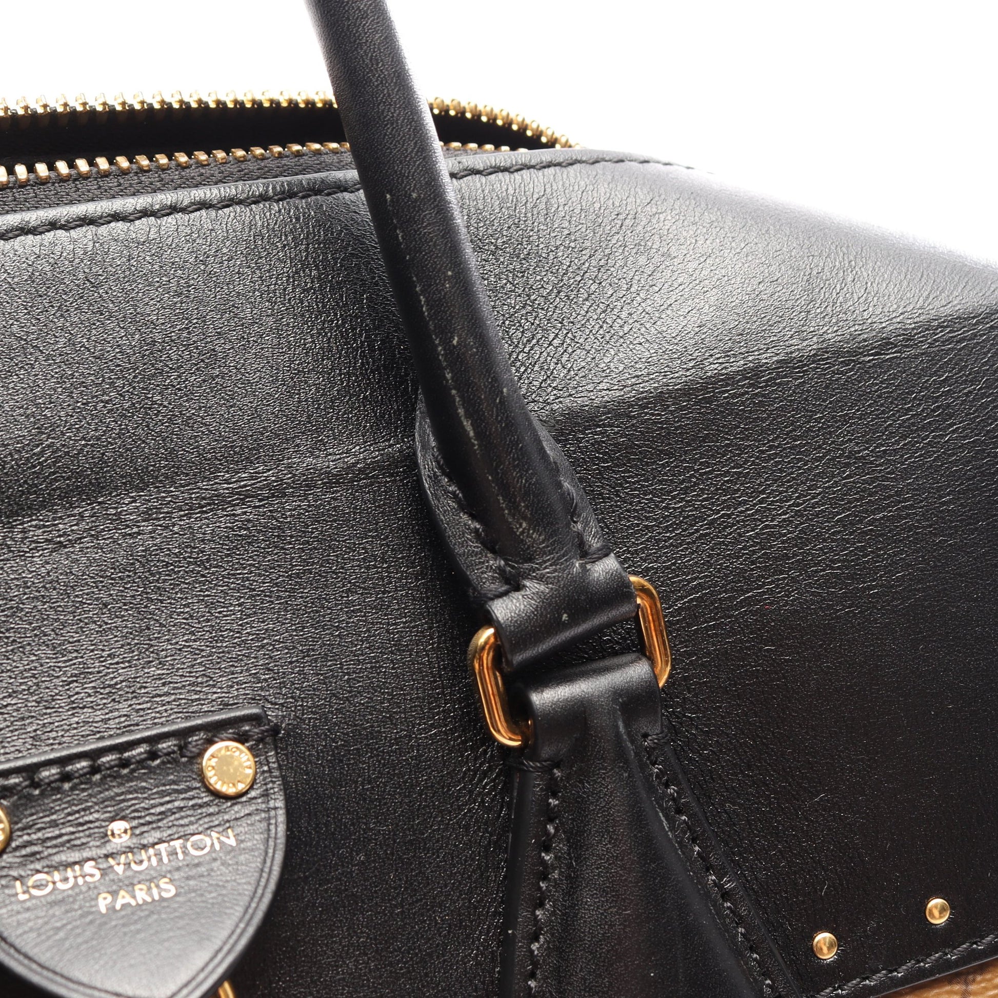 シティ マル モノグラムリバース 2WAY ハンドバッグ PVC レザー ブラウン ブラック ルイヴィトン バッグ LOUIS VUITTON