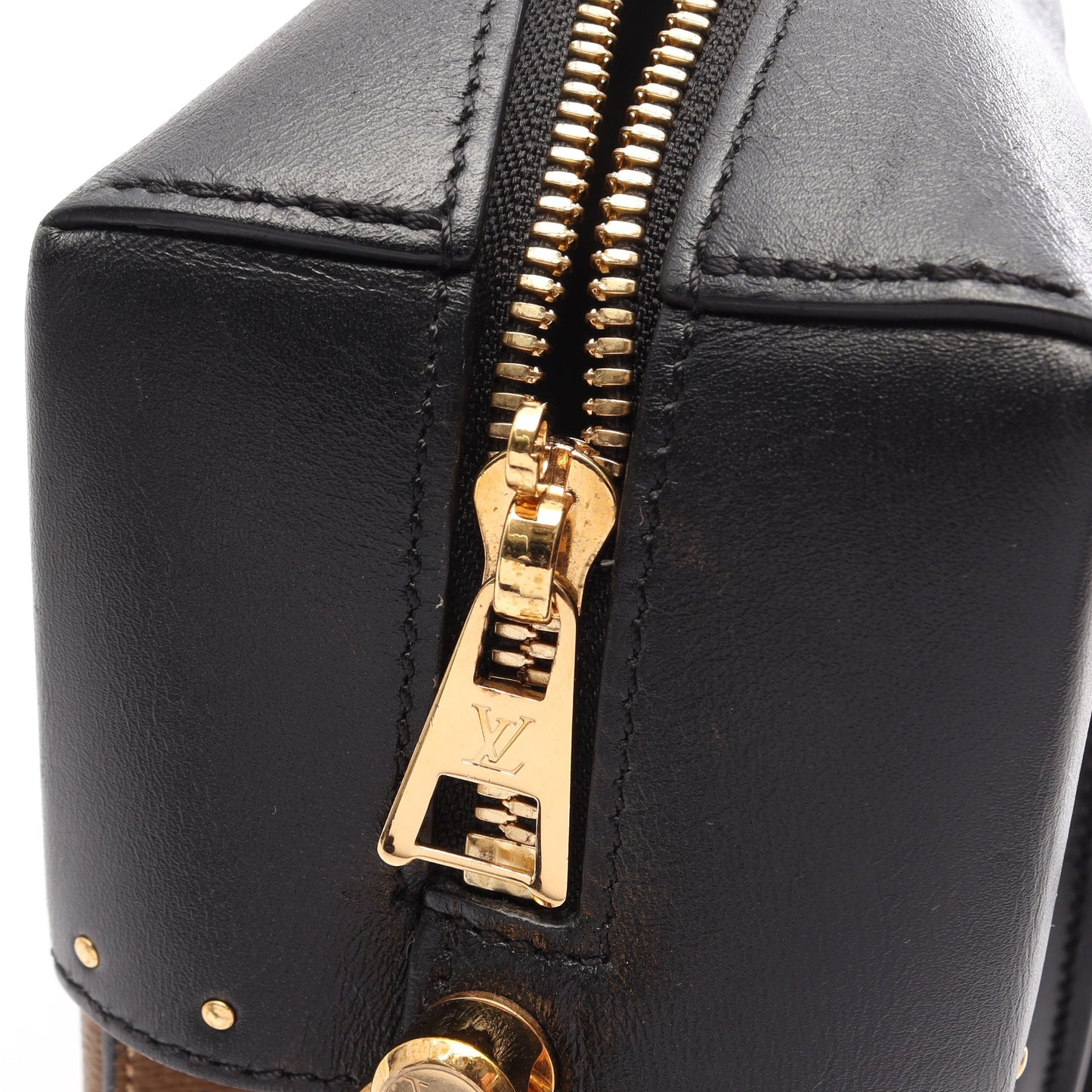 シティ マル モノグラムリバース 2WAY ハンドバッグ PVC レザー ブラウン ブラック ルイヴィトン バッグ LOUIS VUITTON