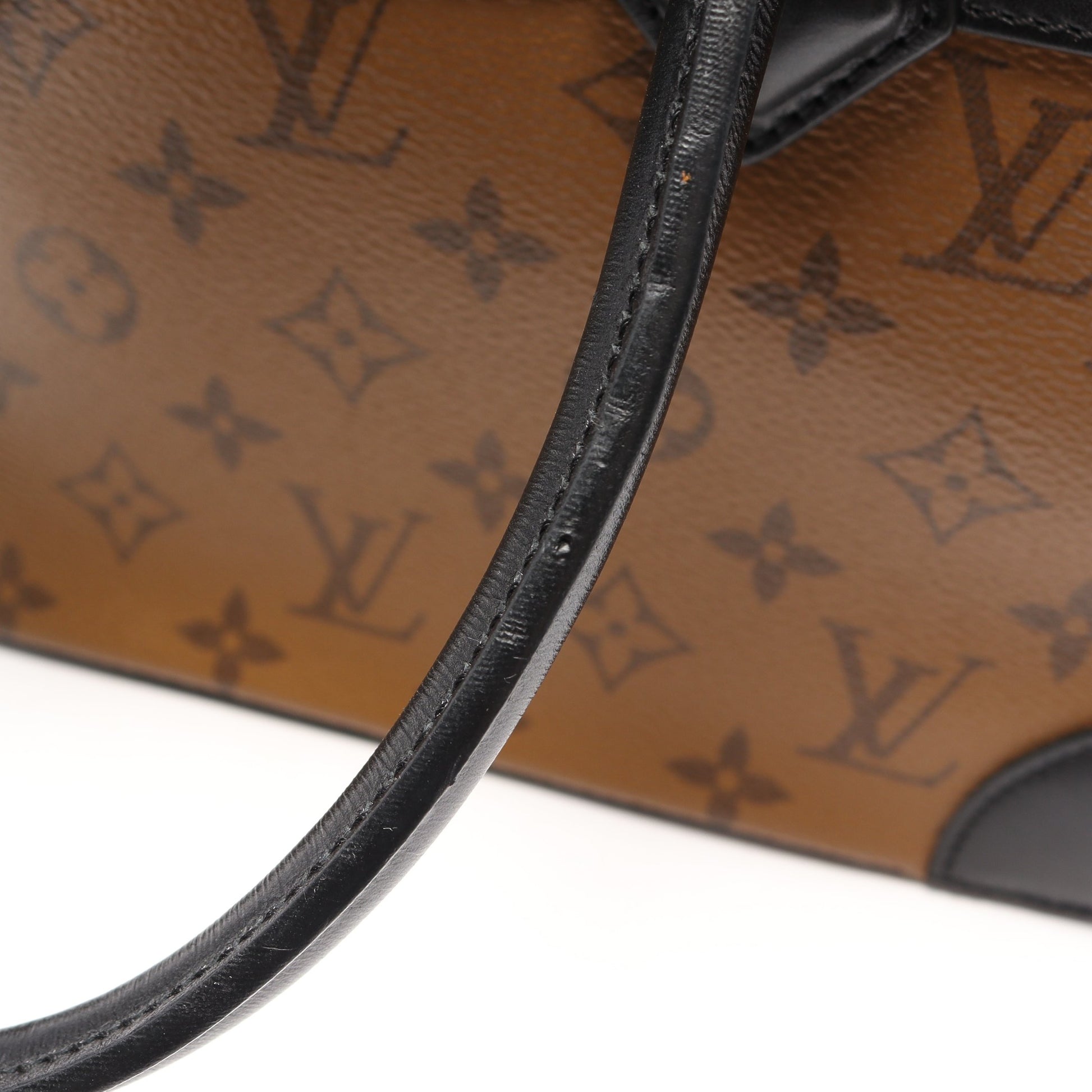 シティ マル モノグラムリバース 2WAY ハンドバッグ PVC レザー ブラウン ブラック ルイヴィトン バッグ LOUIS VUITTON