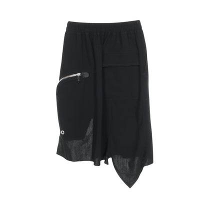 DRACCA SKIRT アシンメトリー スカート ウール ブラック リックオウエンス ボトムス Rick Owens