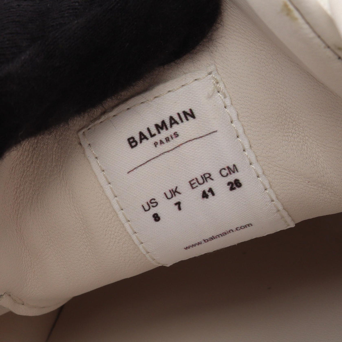 ローカットスニーカー レザー ホワイト バルマン シューズ BALMAIN