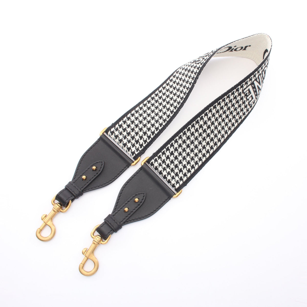 30 MONTAIGNE モンテーニュ 千鳥格子 ショルダーストラップ キャンバス レザー ホワイト ブラック クリスチャンディオール 財布・小物 Christian Dior