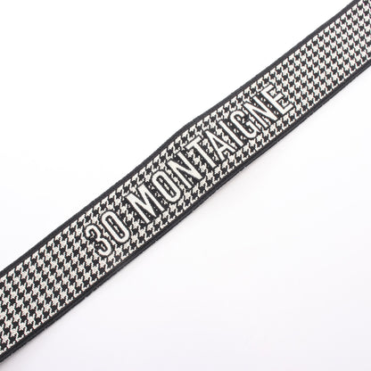 30 MONTAIGNE モンテーニュ 千鳥格子 ショルダーストラップ キャンバス レザー ホワイト ブラック クリスチャンディオール 財布・小物 Christian Dior