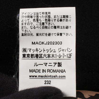HUMBIE フード付き コート ウール ブラック マッキントッシュ