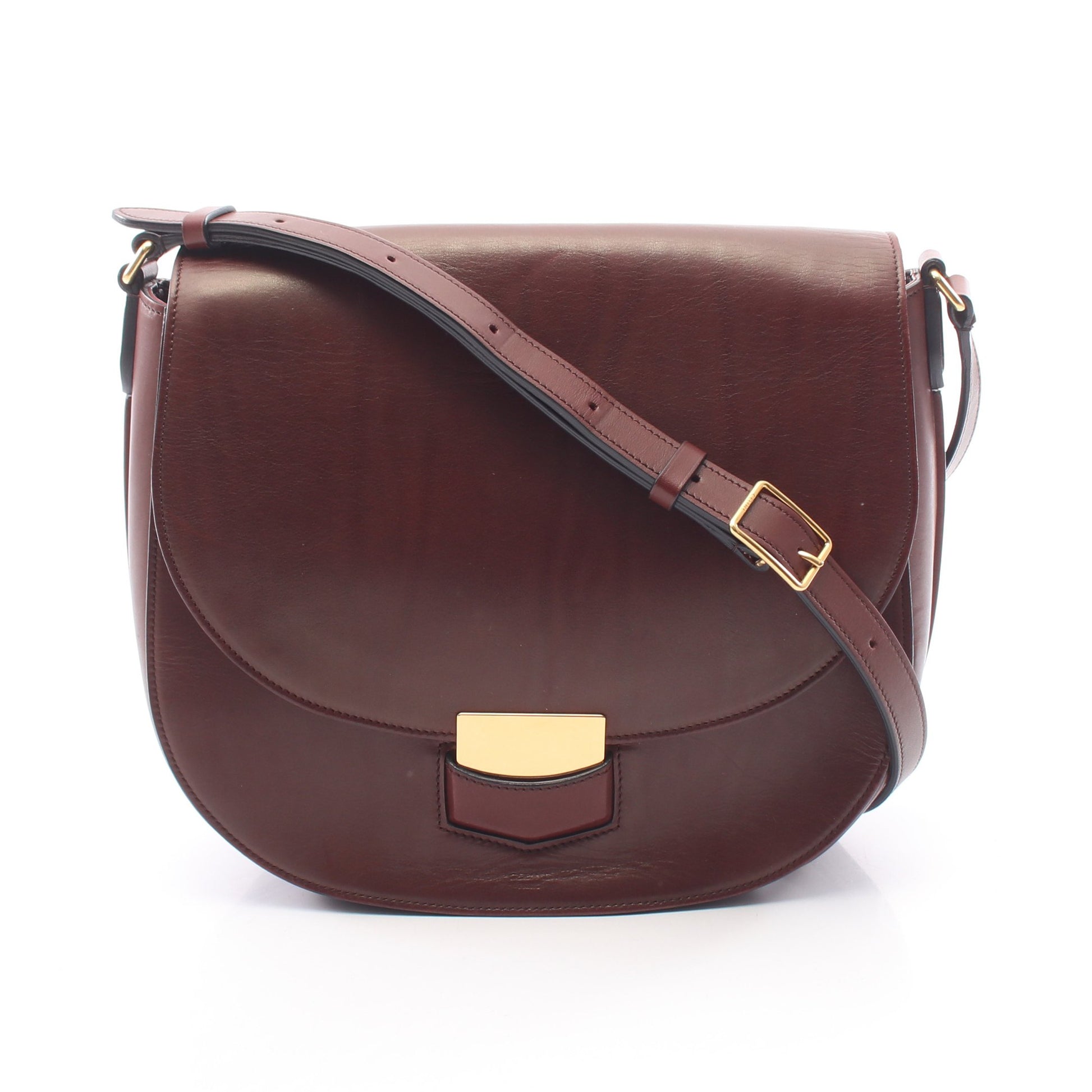トロッター ショルダーバッグ レザー ブラウン セリーヌ バッグ CELINE