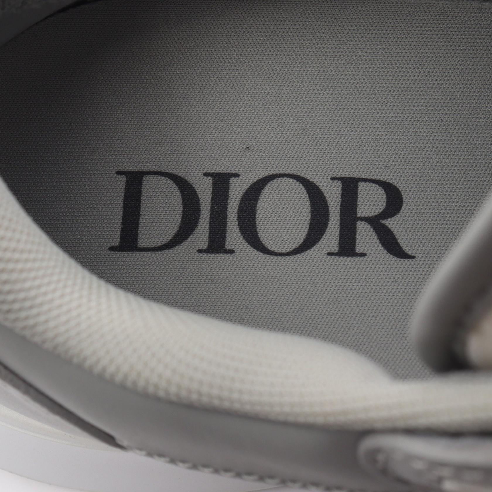 B25 ランナー オブリーク スニーカー レザー キャンバス グレー オフホワイト ディオール シューズ DIOR