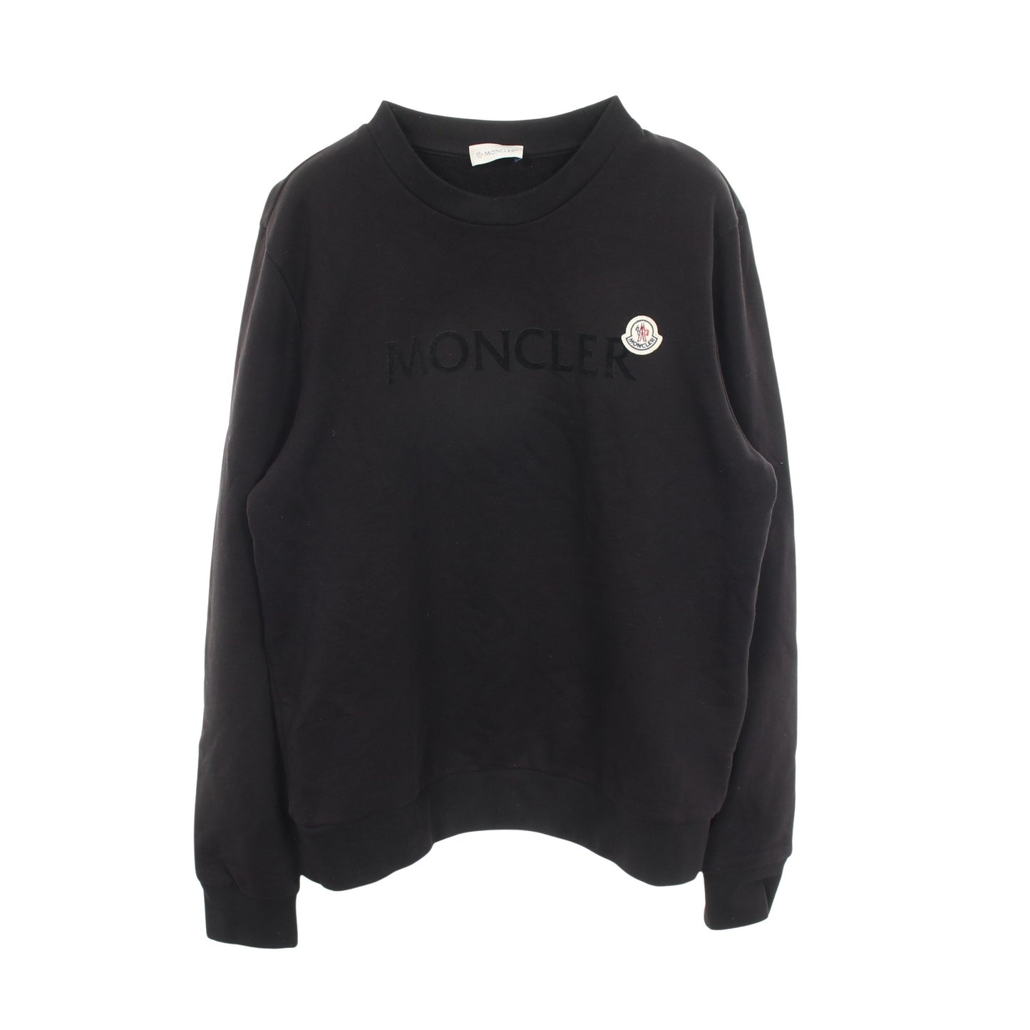 ロゴ スウェットシャツ コットン ブラック モンクレール トップス MONCLER