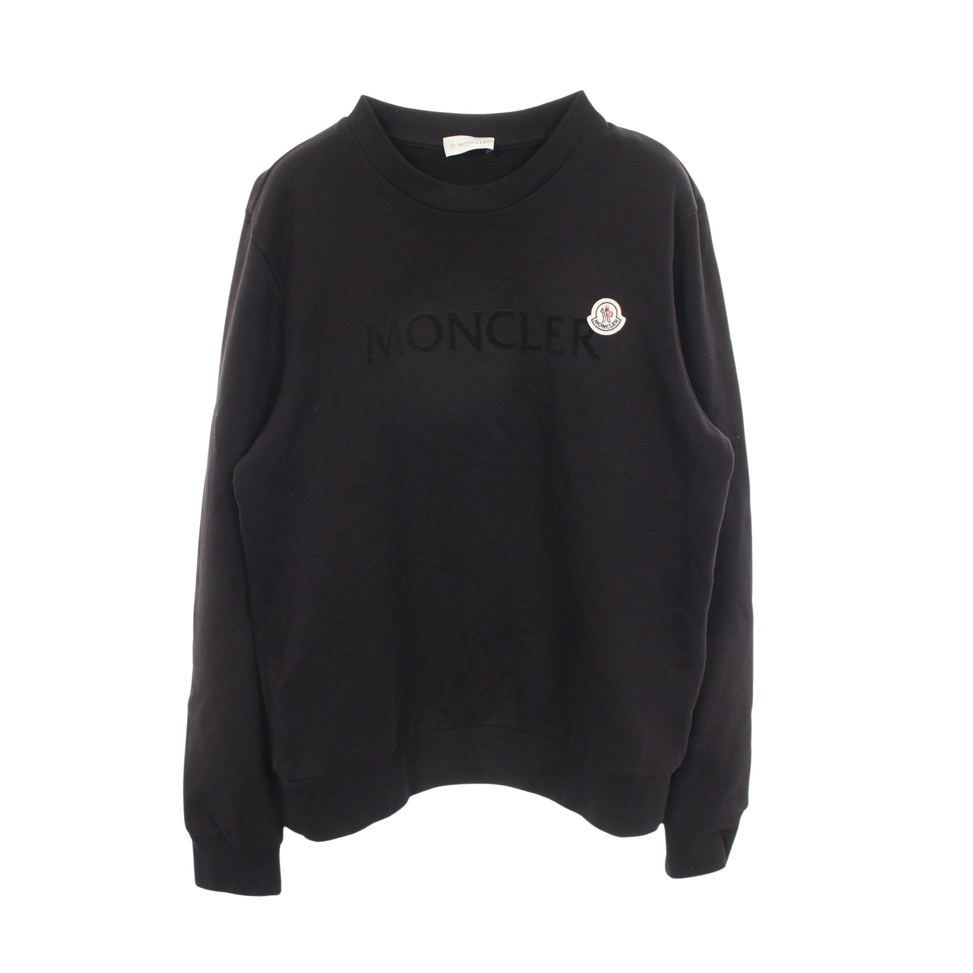 ロゴ スウェットシャツ コットン ブラック モンクレール トップス MONCLER