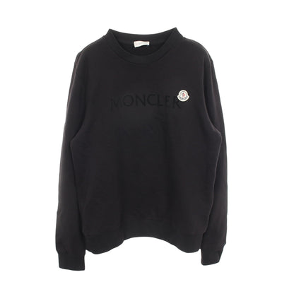 ロゴ スウェットシャツ コットン ブラック モンクレール トップス MONCLER