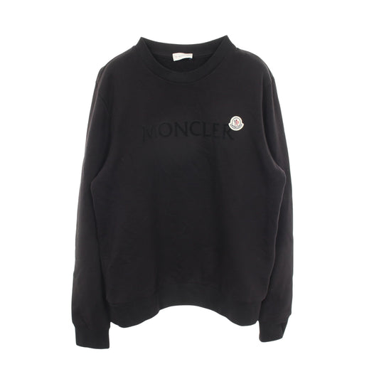 ロゴ スウェットシャツ コットン ブラック モンクレール トップス MONCLER