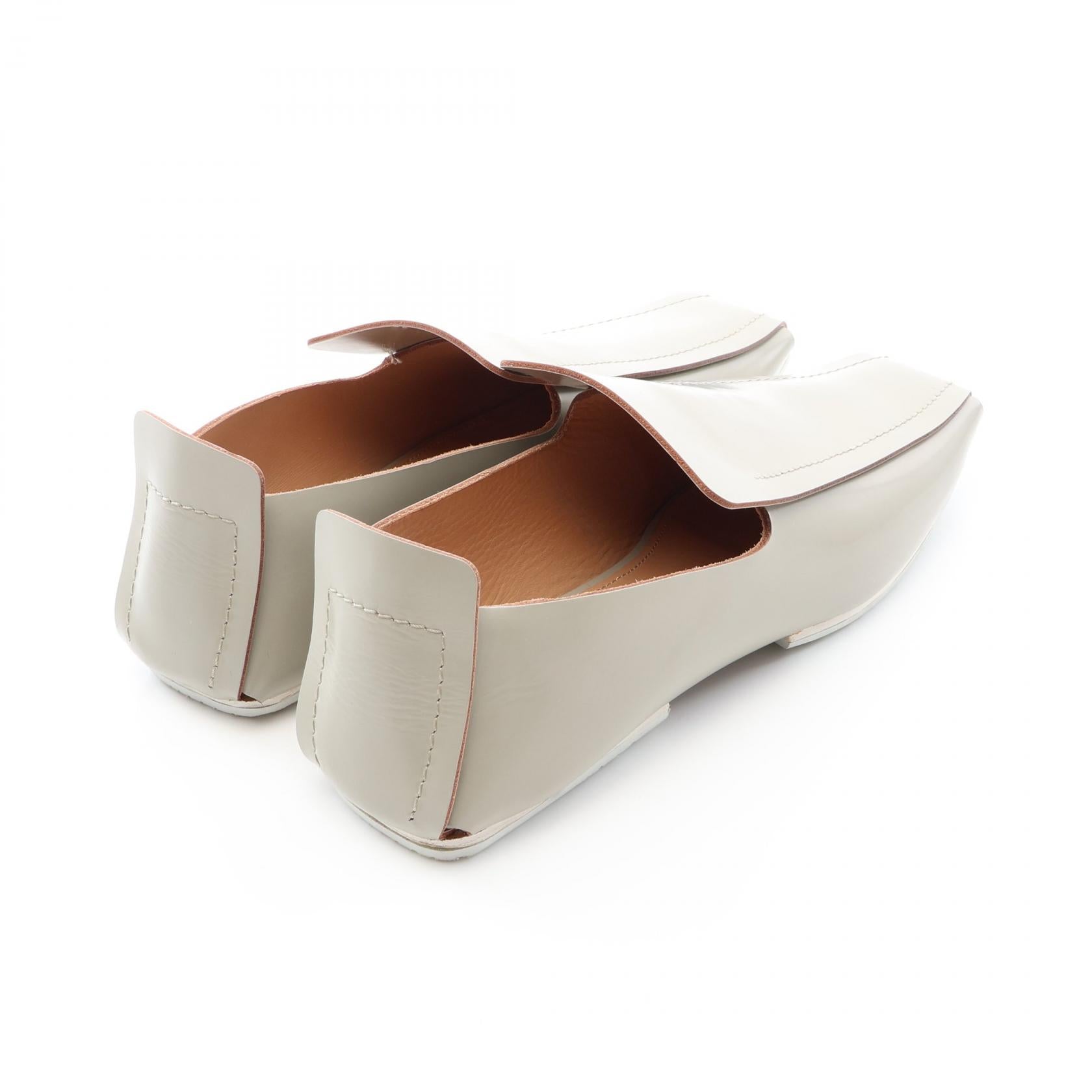 スクエアトゥ カジュアルシューズ レザー グレー ジルサンダー シューズ JIL SANDER