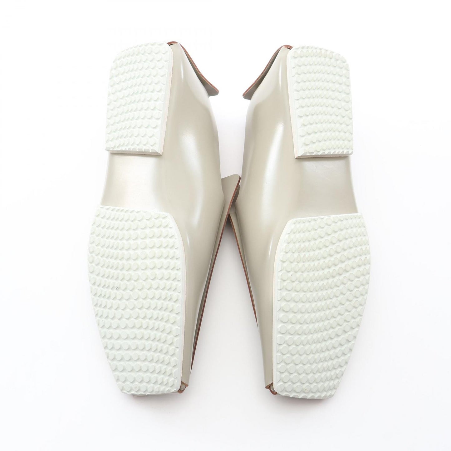 スクエアトゥ カジュアルシューズ レザー グレー ジルサンダー シューズ JIL SANDER
