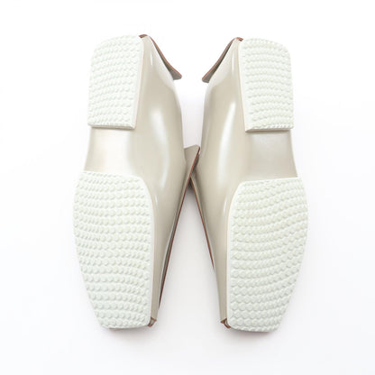 スクエアトゥ カジュアルシューズ レザー グレー ジルサンダー シューズ JIL SANDER