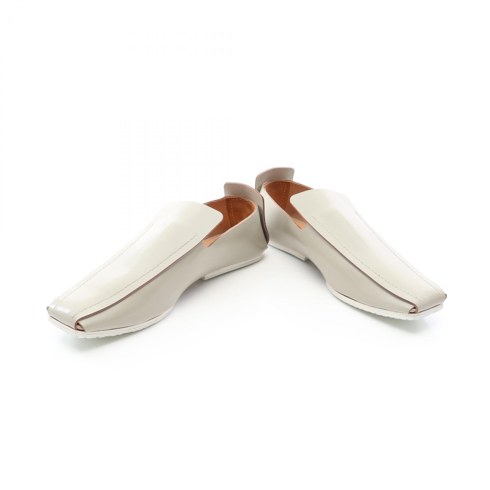 スクエアトゥ カジュアルシューズ レザー グレー ジルサンダー シューズ JIL SANDER