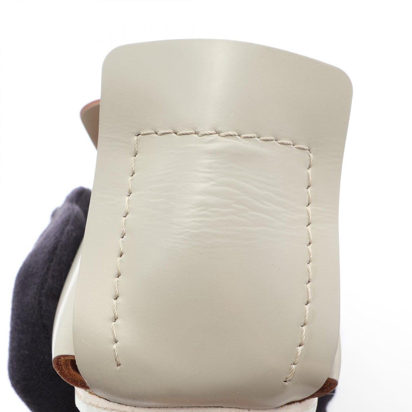 スクエアトゥ カジュアルシューズ レザー グレー ジルサンダー シューズ JIL SANDER