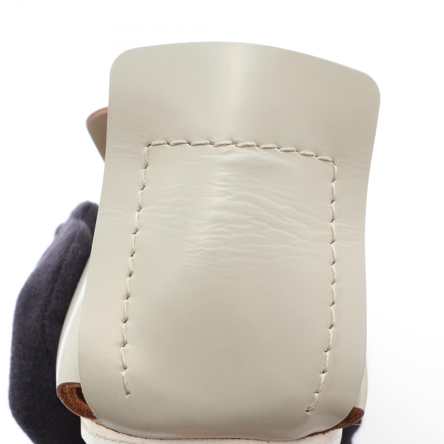 スクエアトゥ カジュアルシューズ レザー グレー ジルサンダー シューズ JIL SANDER
