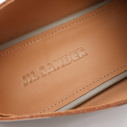 スクエアトゥ カジュアルシューズ レザー グレー ジルサンダー シューズ JIL SANDER