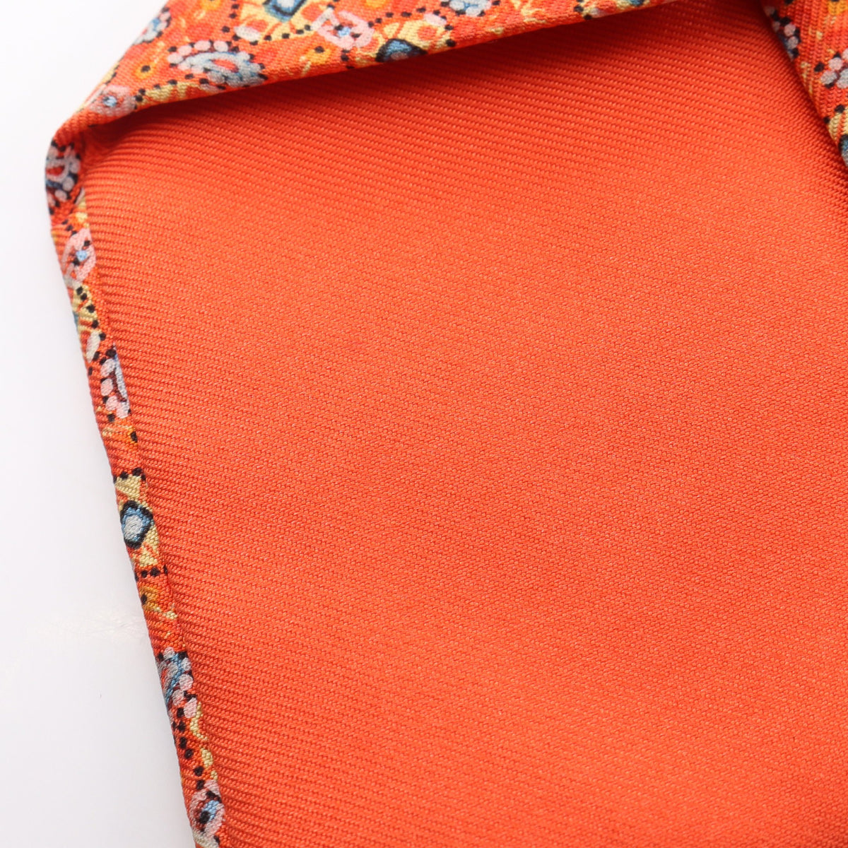 総柄 ネクタイ シルク オレンジ マルチカラー エルメス 財布・小物 HERMES