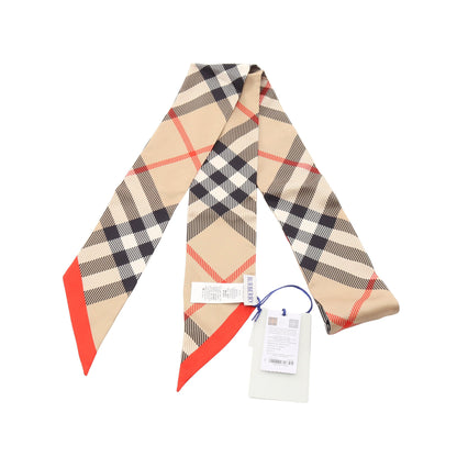 Skinny Check Silk Scarf スカーフ シルク ベージュ ブラック レッド バーバリー