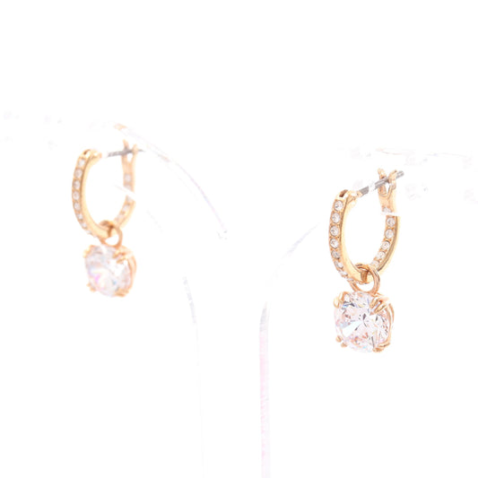 Stilla ドロップ ピアス GP ラインストーン ピンクゴールド クリア スワロフスキー アクセサリー SWAROVSKI