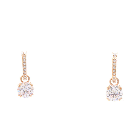 Stilla ドロップ ピアス GP ラインストーン ピンクゴールド クリア スワロフスキー アクセサリー SWAROVSKI
