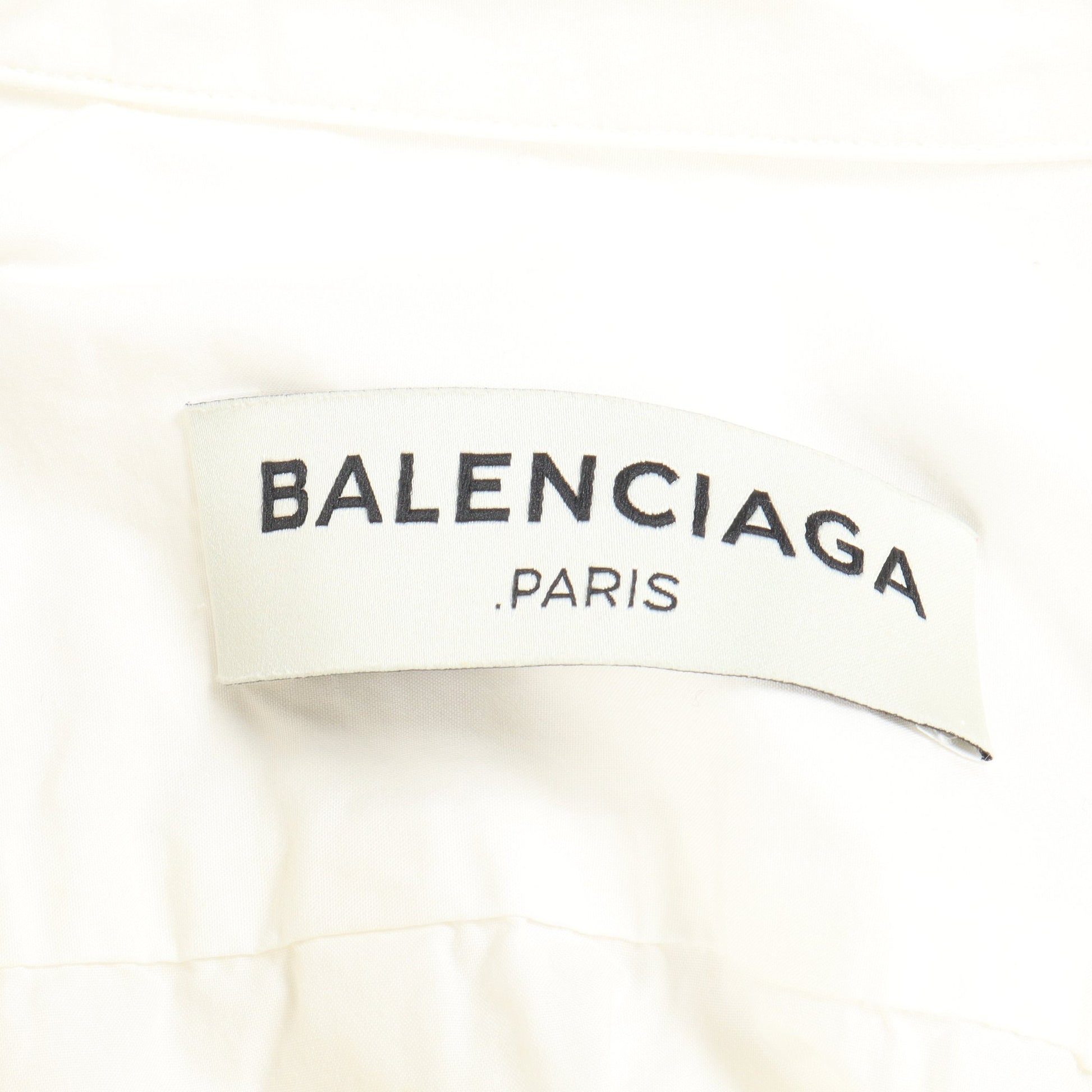 スウィングカラー シャツ コットン ホワイト バレンシアガ トップス BALENCIAGA