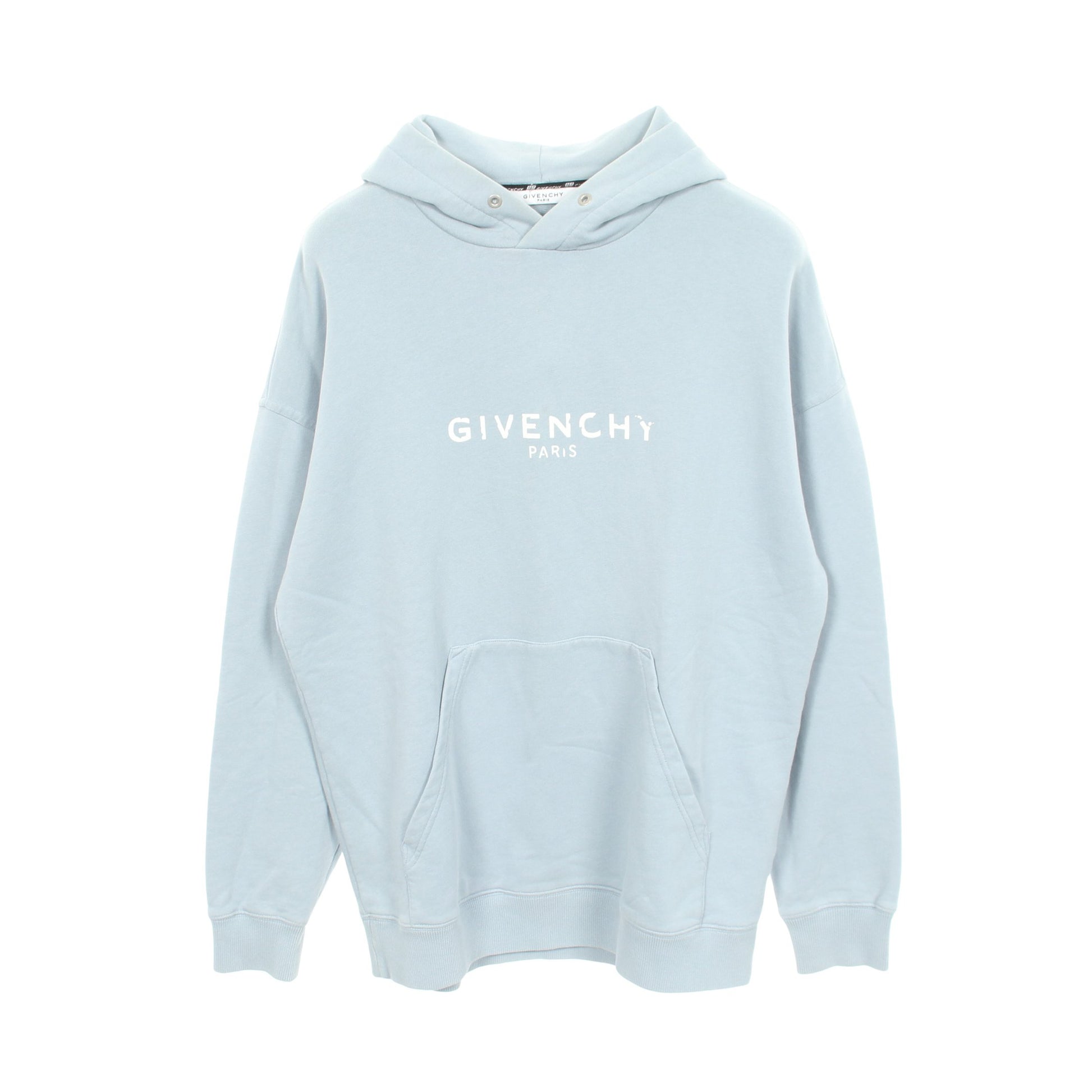 ヴィンテージロゴ オーバーサイズ プルオーバーパーカー フーディ コットン ブルーグレー ジバンシィ トップス GIVENCHY