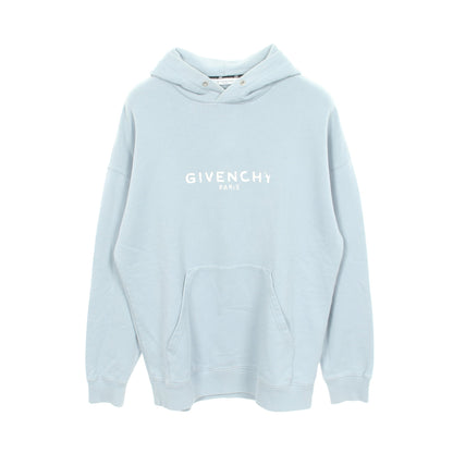 ヴィンテージロゴ オーバーサイズ プルオーバーパーカー フーディ コットン ブルーグレー ジバンシィ トップス GIVENCHY