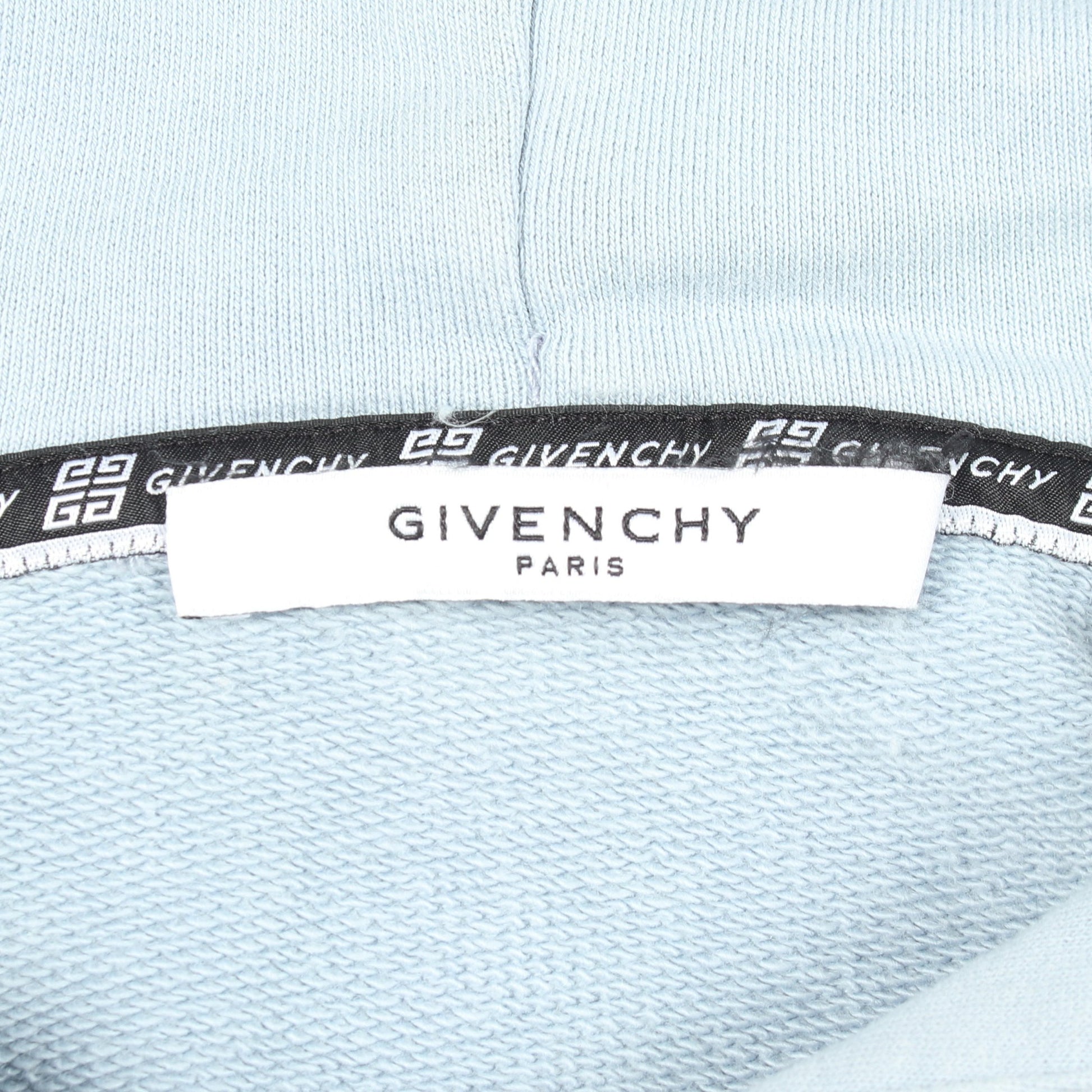 ヴィンテージロゴ オーバーサイズ プルオーバーパーカー フーディ コットン ブルーグレー ジバンシィ トップス GIVENCHY