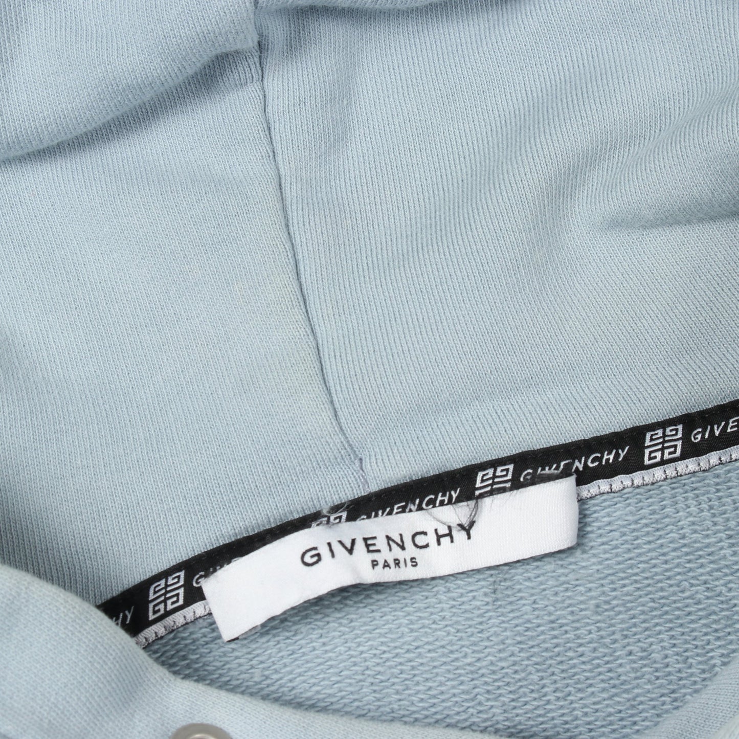 ヴィンテージロゴ オーバーサイズ プルオーバーパーカー フーディ コットン ブルーグレー ジバンシィ トップス GIVENCHY