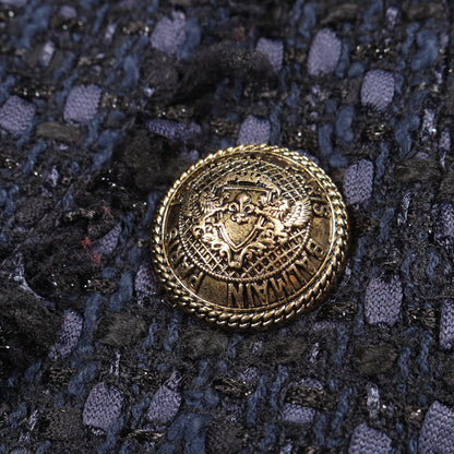 ツイード スカート ナイロン ウール コットン ネイビー ブラック バルマン