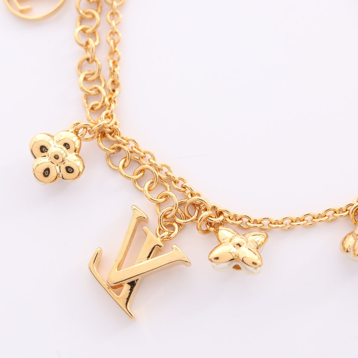 LVフローラグラム ブレスレット GP ゴールド オフホワイト ルイヴィトン アクセサリー LOUIS VUITTON