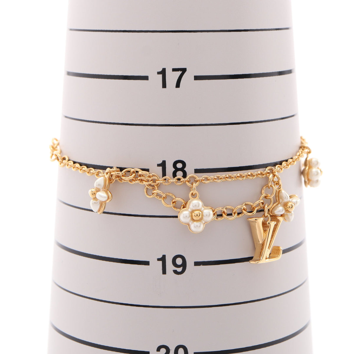 LVフローラグラム ブレスレット GP ゴールド オフホワイト ルイヴィトン アクセサリー LOUIS VUITTON