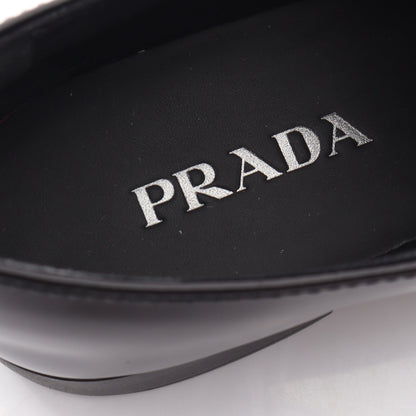 トライアングル ローファー レザー ブラック プラダ シューズ PRADA