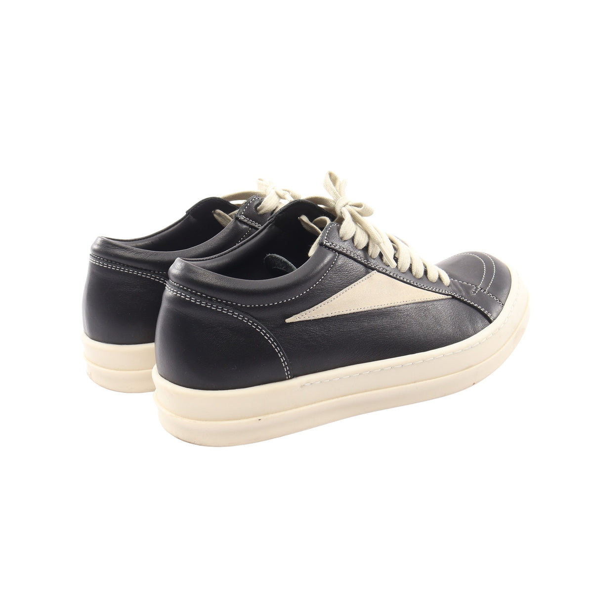 STROBE VINTAGE SNEAKS ローカットスニーカー レザー ブラック ホワイト リックオウエンス シューズ Rick Owens