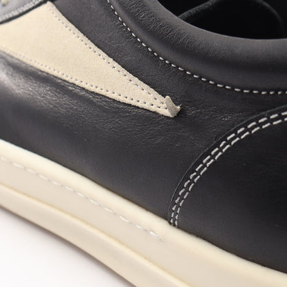 STROBE VINTAGE SNEAKS ローカットスニーカー レザー ブラック ホワイト リックオウエンス シューズ Rick Owens