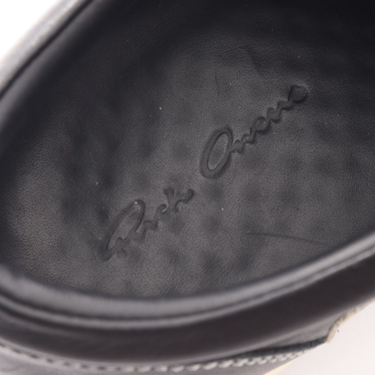 STROBE VINTAGE SNEAKS ローカットスニーカー レザー ブラック ホワイト リックオウエンス シューズ Rick Owens