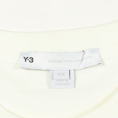 Y-3 × YOHJI YAMAMOTO プリント 半袖Tシャツ コットン アイボリー ワイスリー