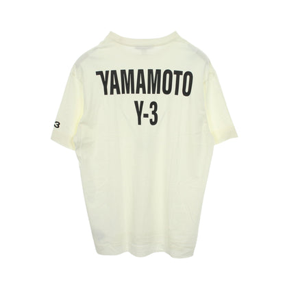 Y-3 × YOHJI YAMAMOTO プリント 半袖Tシャツ コットン アイボリー ワイスリー