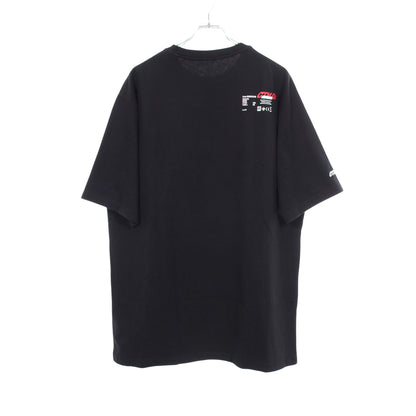 Magic Hat 鳩プリント クルーネック オーバーサイズ 半袖Tシャツ コットン ブラック ヘロンプレストン