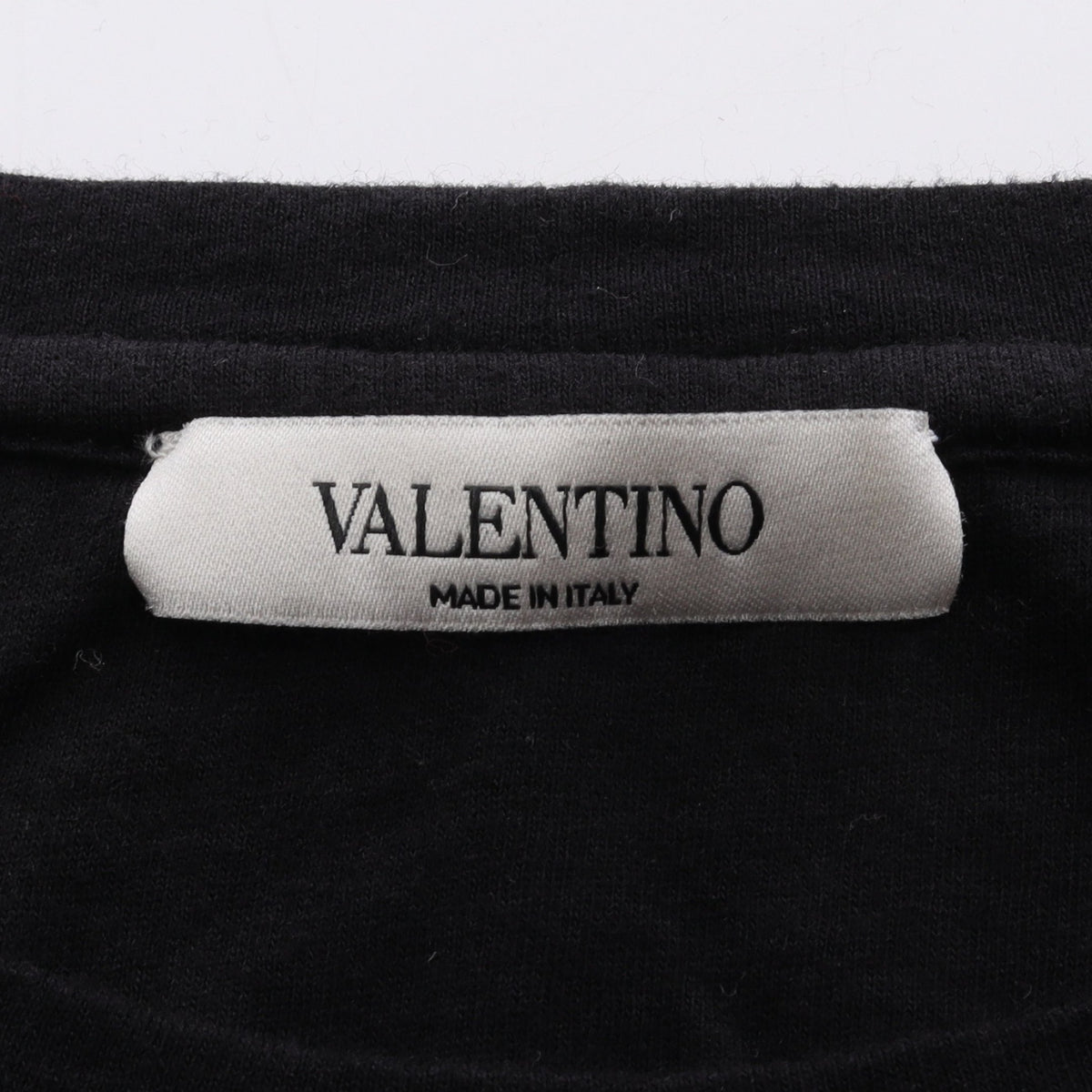 VALENTINO × Jamie Reid ダメージ加工 半袖Tシャツ コットン ブラック ヴァレンティノ