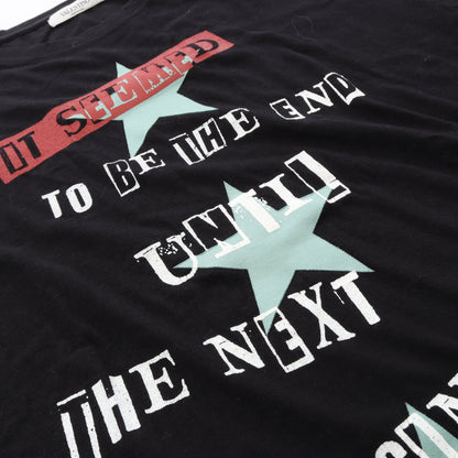 VALENTINO × Jamie Reid ダメージ加工 半袖Tシャツ コットン ブラック ヴァレンティノ