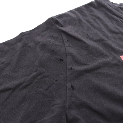 VALENTINO × Jamie Reid ダメージ加工 半袖Tシャツ コットン ブラック ヴァレンティノ