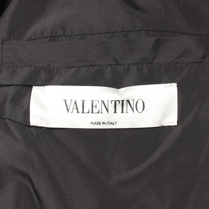 コート ウール ナイロン カシミヤ ブラック ヴァレンティノ アウター VALENTINO
