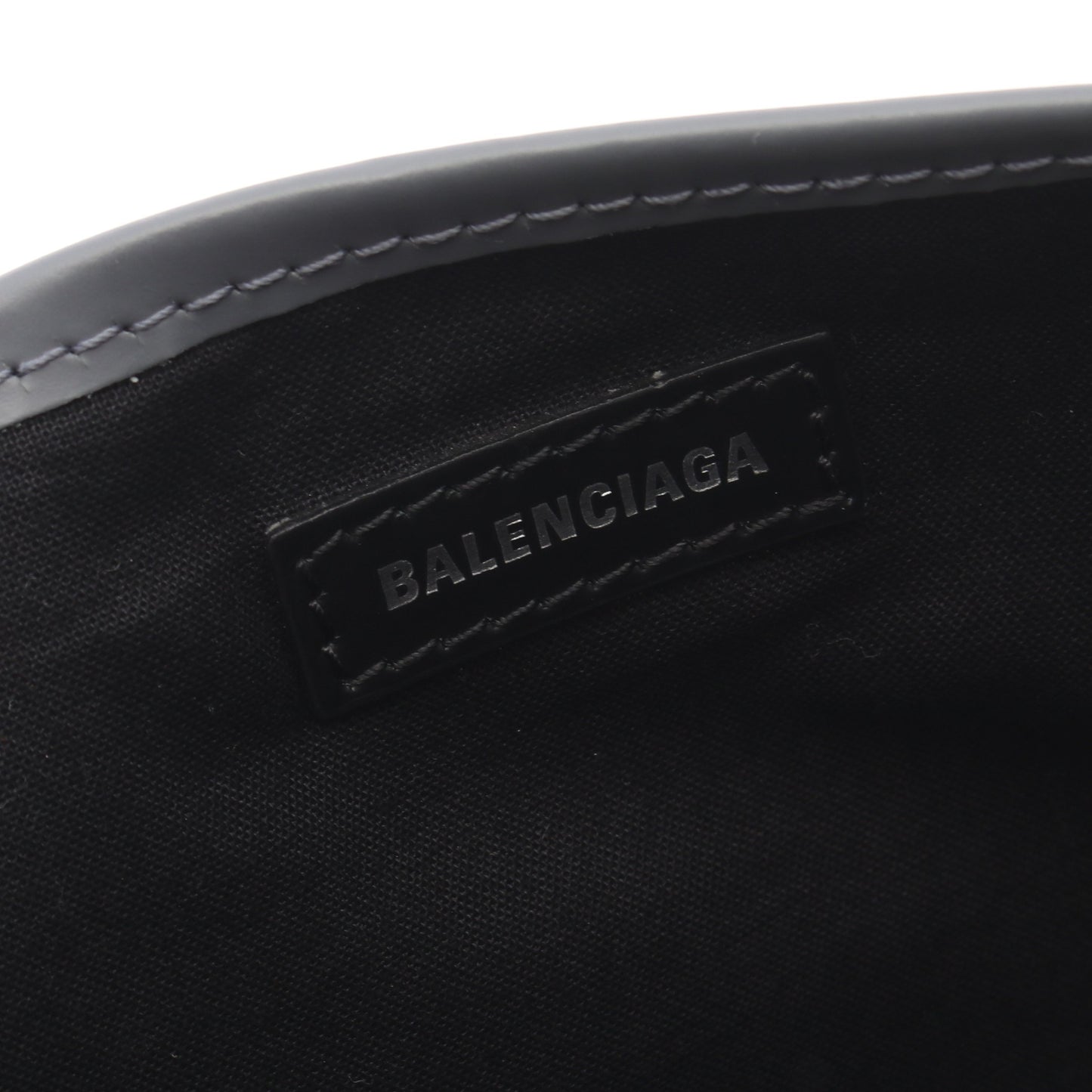 NAVY CABAS NEW M ネイビーカバ ハンドバッグ トートバッグ キャンバス レザー アイボリー グレー バレンシアガ バッグ BALENCIAGA